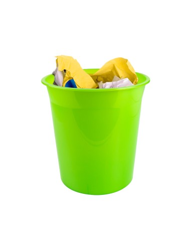 CI | Papelera plastico q-connect verde...