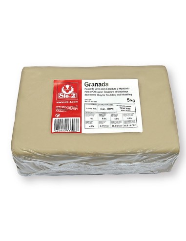 CI | Pasta de modelar sio-2 gres granada para escultura y modelado paquete de 5 kg
