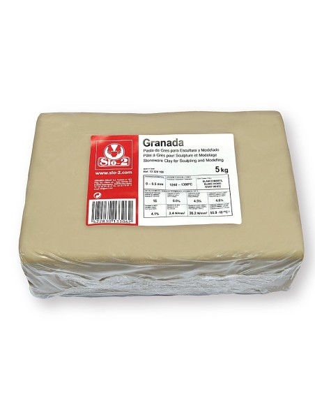 CI | Pasta de modelar sio-2 gres granada para escultura y modelado paquete de 5 kg