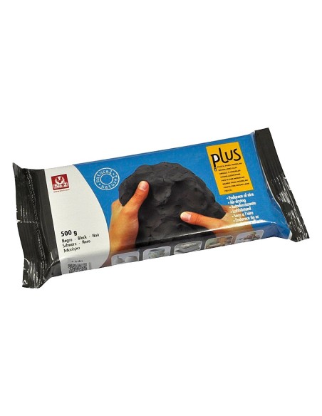 CI | Arcilla sio-2 plus que endurece al aire negro 500 gr