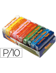 CI | Plastilina jovi -bandeja con 10 paquetes colores...