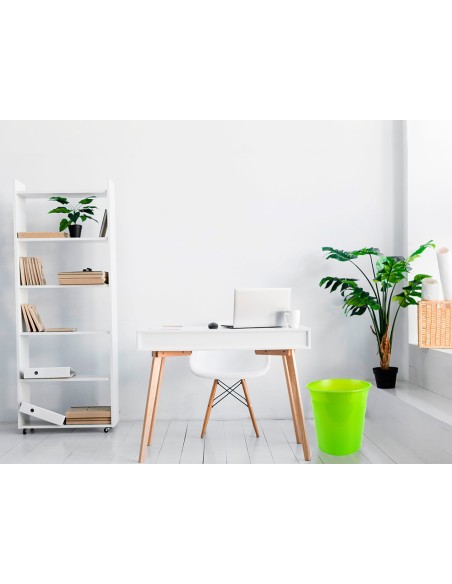 CI | Papelera plastico q-connect verde translucido 13 litros