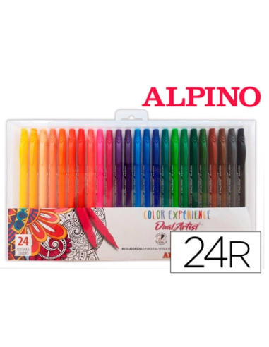 CI | Rotulador alpino dual artist color experience estuche de 24unidades colores surtidos