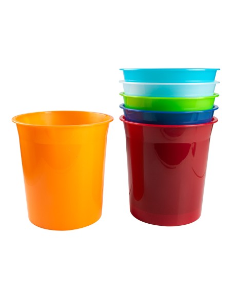 CI | Papelera plastico q-connect verde translucido 13 litros