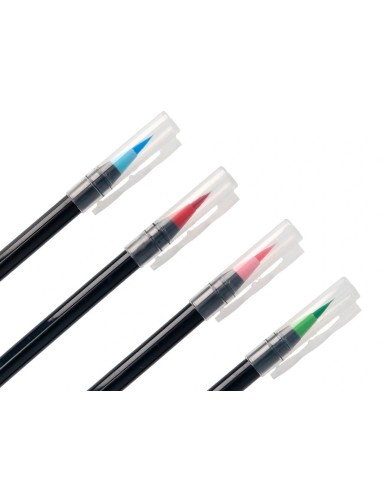 CI | Rotulador liderpapel punta pincel extra suave estuche 12 unidades colores surtidos