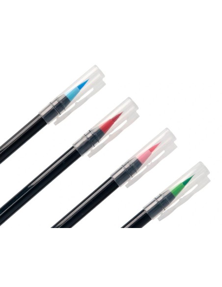 CI | Rotulador liderpapel punta pincel extra suave estuche 12 unidades colores surtidos