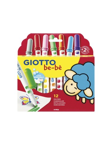 CI | Rotulador giotto super bebe caja de 12 colores surtidos