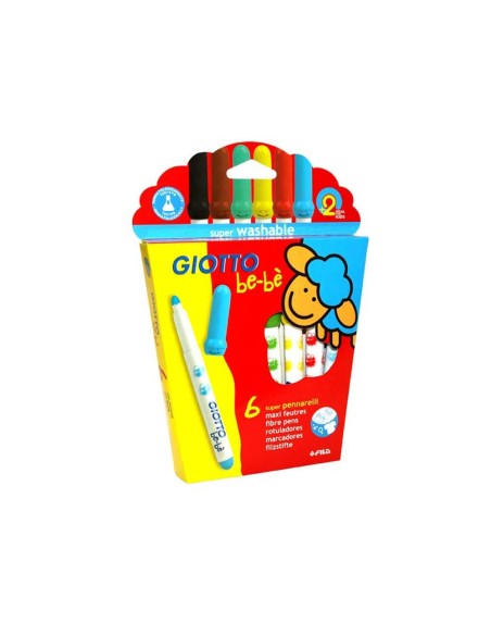 CI | Rotulador giotto super bebe caja de 6 colores surtidos
