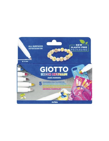 CI | Rotulador giotto decor metal caja de 5 rotuladores