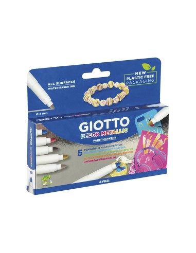 CI | Rotulador giotto decor metal caja de 5 rotuladores