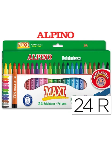 CI | Rotulador alpino maxi -caja de 24 colores