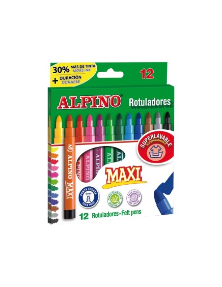 CI | Rotulador alpino maxi -caja de 12 colores