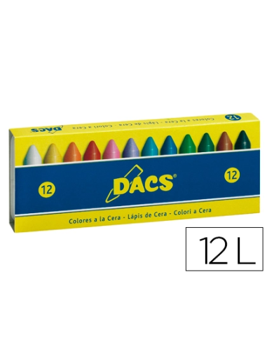 CI | Lapices cera dacs caja de 12 colores