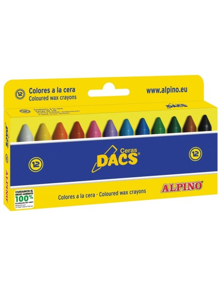 CI | Lapices cera dacs caja de 12 colores