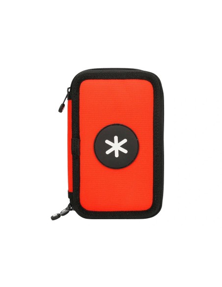 CI | Plumier escolar antartik triple color rojo 36 piezas