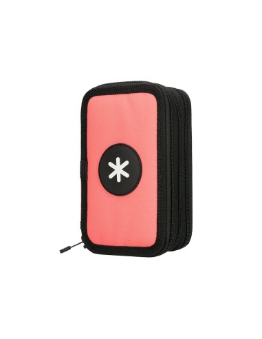 CI | Plumier escolar antartik triple color coral 36 piezas