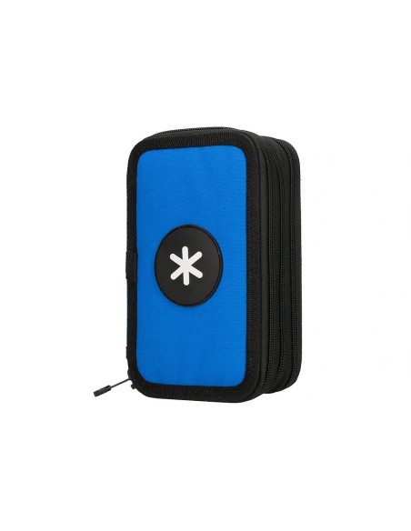 CI | Plumier escolar antartik triple color azul 36 piezas