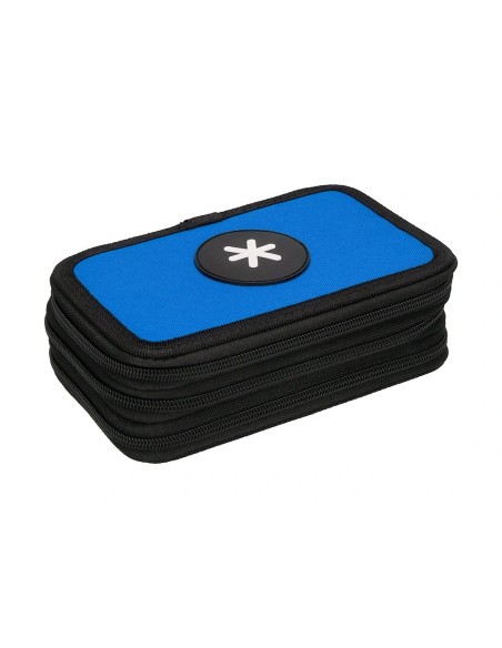 CI | Plumier escolar antartik triple color azul 36 piezas