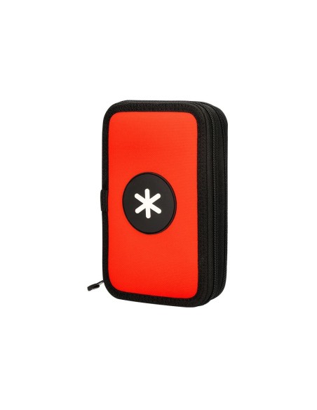 CI | Plumier escolar antartik doble color rojo 28 piezas