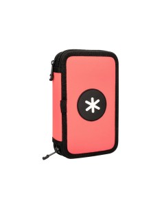 CI | Plumier escolar antartik doble color coral 28 piezas