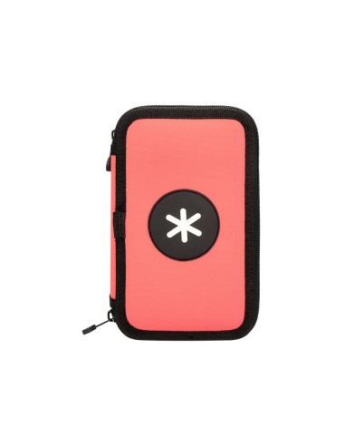 CI | Plumier escolar antartik doble color coral 28 piezas