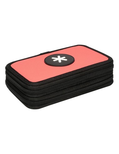 CI | Plumier escolar antartik doble color coral 28 piezas