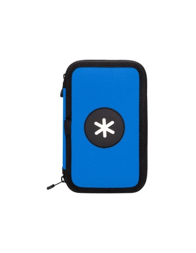 CI | Plumier escolar antartik doble color azul 28 piezas