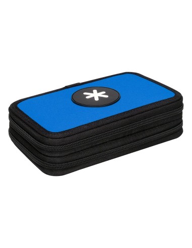CI | Plumier escolar antartik doble color azul 28 piezas