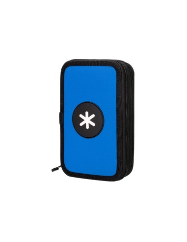 CI | Plumier escolar antartik doble color azul 28 piezas