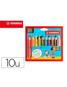 CI | Lapices de colores stabilo woody 3 en 1 mina xxl...