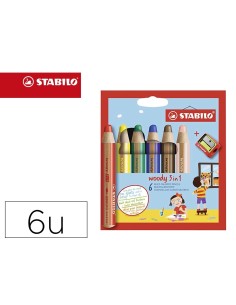 CI | Lapices de colores stabilo woody 3 en 1 mina xxl...
