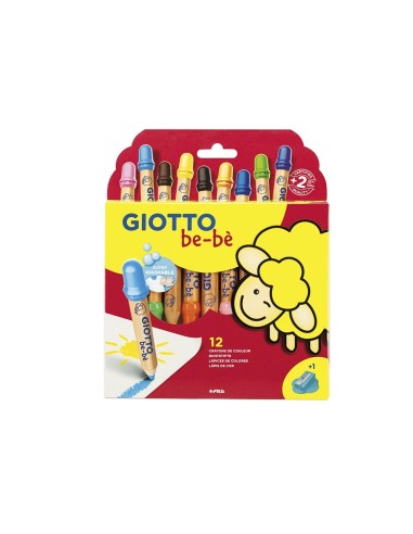 CI | Lapices de colores giotto super bebe caja de 12 lapices colores surtidos + sacapuntas