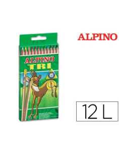 CI | Lapices de colores alpino tri estuche de 12 colores...