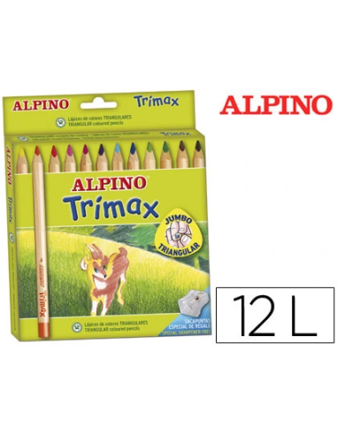 CI | Lapices de colores alpino trimax caja de 12 colores