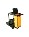 CI | Carro de limpieza q-connect de polipropileno con ruedas 58x24x96 cms