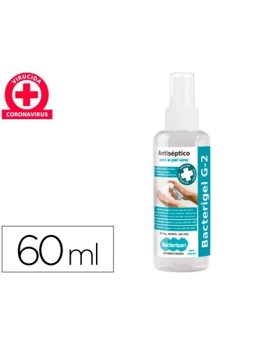 CI | Gel Hidroalcoholico Antiseptico Bacterigel G5 Para Manos Limpia Desinfecta Sin Aclarado Spray De 60 Ml