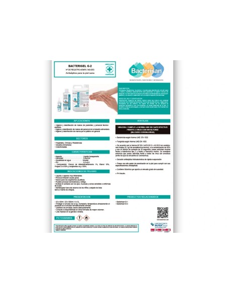 CI | Gel Hidroalcoholico Antiseptico Bacterigel G5 Para Manos Limpia Desinfecta Sin Aclarado Spray De 60 Ml