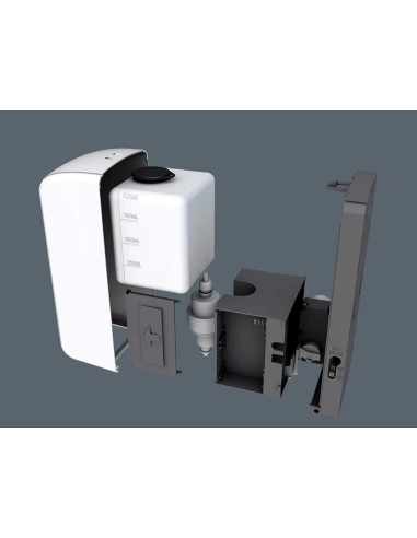 CI | Dispensador Para Gel Y Jabon Q-Connect Automatico Sensor Y Soporte Metalico 152 Cm Alto 13X11,5X27 Cm 1000 Ml Blanco
