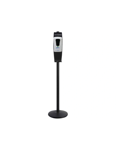 CI | Dispensador Para Gel Y Jabon Q-Connect Automatico Sensor Y Soporte Metalico 152 Cm Alto 13X11,5X27 Cm 1000 Ml Blanco