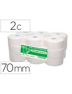 CI | Papel higienico jumbo 2/c celulosa blanca mandril 70...