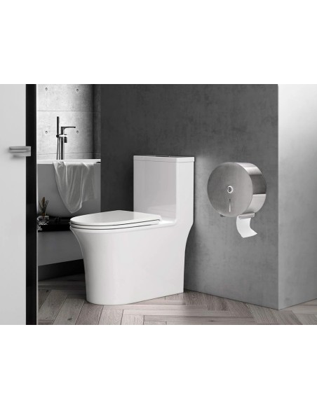 CI | Dispensador q-connect de papel higienico jumbo acero inoxidable 115x254x265 mm