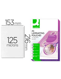 CI | Bolsa de plastificar q-connect 153 x 216 mm din a5...