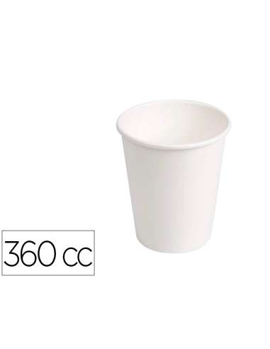 CI | Vaso De Carton Biodegradable Blanco 360 Cc Paquete De 40 Unidades