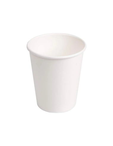 CI | Vaso De Carton Biodegradable Blanco 220 Cc Paquete De 50 Unidades