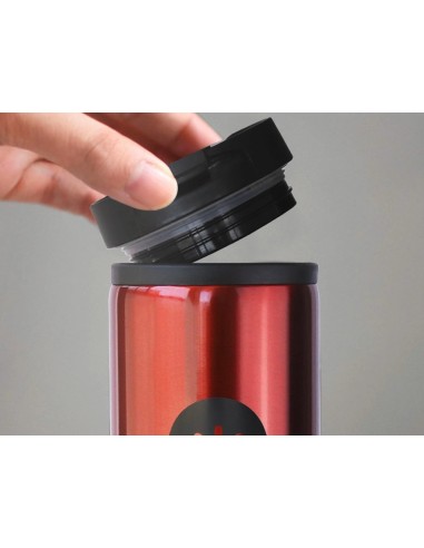 CI | Vaso Antartik Acero Inoxidable Con Tapa Dosificador De Seguridad Y Base Acolchada 290 Ml Color Rojo