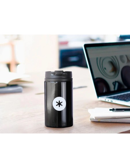 CI | Vaso Antartik Acero Inoxidable Con Tapa Dosificador De Seguridad Y Base Acolchada 290 Ml Color Negro