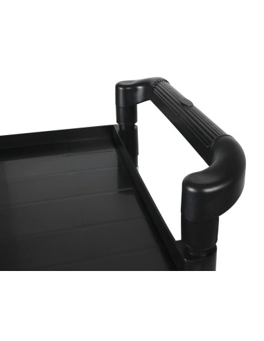 CI | Carro de servicio multifuncional q-connect 3 estantes de polipropileno 830x420x970 mm