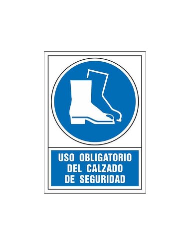 CI | Pictograma syssa señal de obligacion uso obligatorio del calzado de seguridad en pvc 245x345 mm