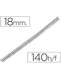 CI | Espiral metalico q-connect 64 5:1 18mm 1,2mm caja de...