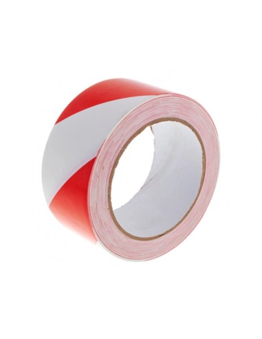CI | Cinta De Señalizacion Q-Connect No Adhesiva Rojo Y Blanco 75 Mm X 300 M